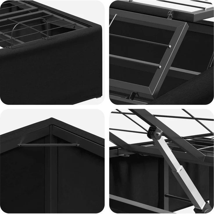 vidaXL Elektrisch verstellbares Bettgestell Schwarz 200 x 80 x 33,5 cm 42037273 – Bild 8