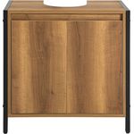 SoBuy BZR63-PF Waschbeckenunterschrank, Spanplatte, Melamin, Hellbraun, 60 x 60 x 30 cm