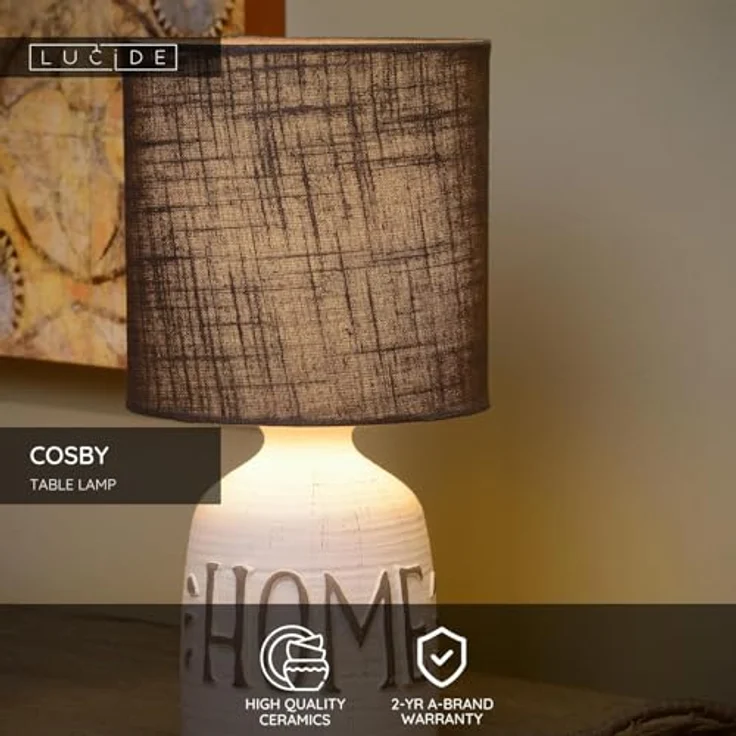 LUCIDE COSBY - Tischlampe - Ø 16,5 cm - 1xE14 - Weiß – Bild 4