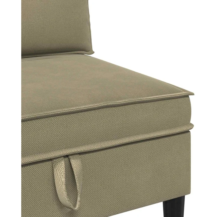 vidaXL Wohnzimmergarnitur 4 pcs Khaki Stoff 3413795 – Bild 8
