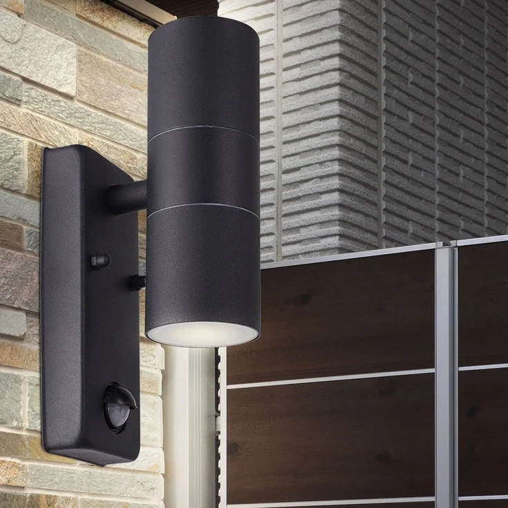 Wandleuchte, Alu-Druckguss, Bewegungsmelder, H 22 cm – Bild 3