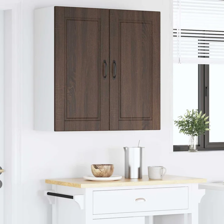 vidaXL Wandschrank PORTO Braun Eichen-Optik 80 x 31 x 80 cm 885412 – Bild 4