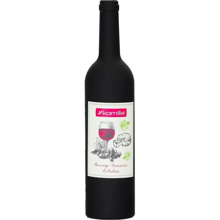 4BIG. fun Kochbesteck-Set Weinzubehör-Set 5 tlg. Geschenkset Weinaccessoires (Weinkorkenzieher, Weinausgießer, Weinkapselschneider, Tropfring, Flaschenverschluss, 5-tlg) – Bild 2