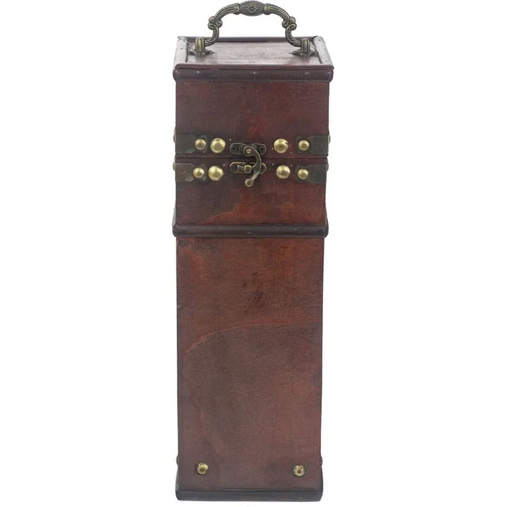 HMF Geschenkbox Vintage Weinbox, Geschenkkiste für besondere Anlässe, Deko Geschenk aus Holz für 1 Weinflasche, Hochformat, Frankreich – Bild 4