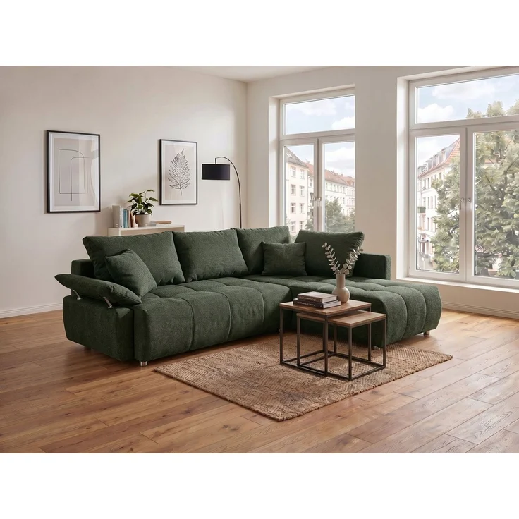 COLLECTION AB Ecksofa Funtastic, Breite 213 cm, mit Schlaffunktion, Bettkasten, Armverstellung und Bonnelfederkern – Bild 1