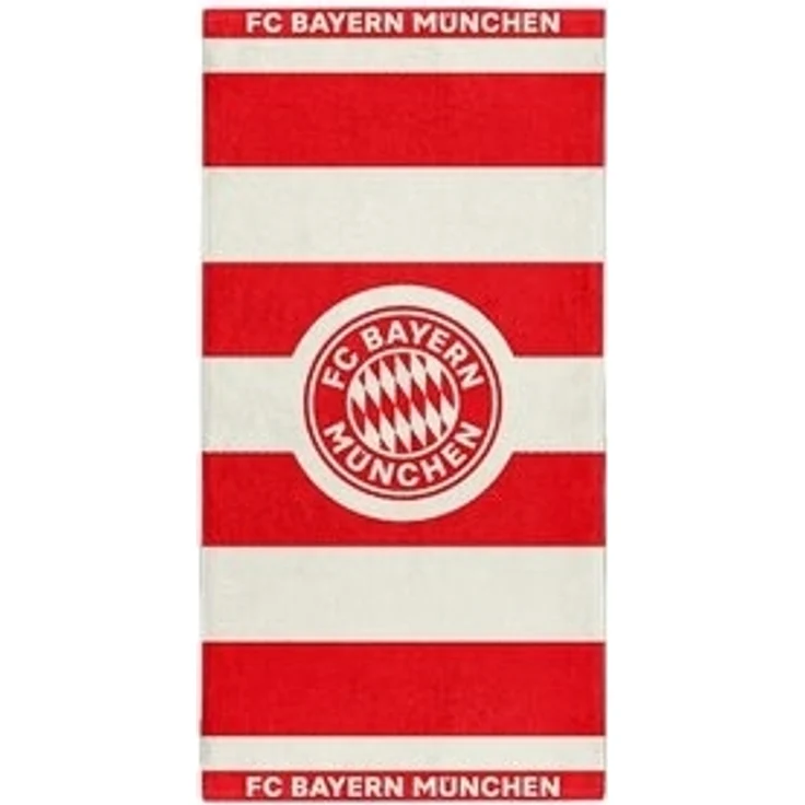 FC Bayern München Strandtuch 100% Baumwolle 160 x 80 cm Handtuch rot/weiß – Bild 4