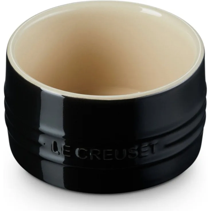 LeCreuset Förmchen Steinzeug stapelbar | Schwarz glänzend : Schwarz