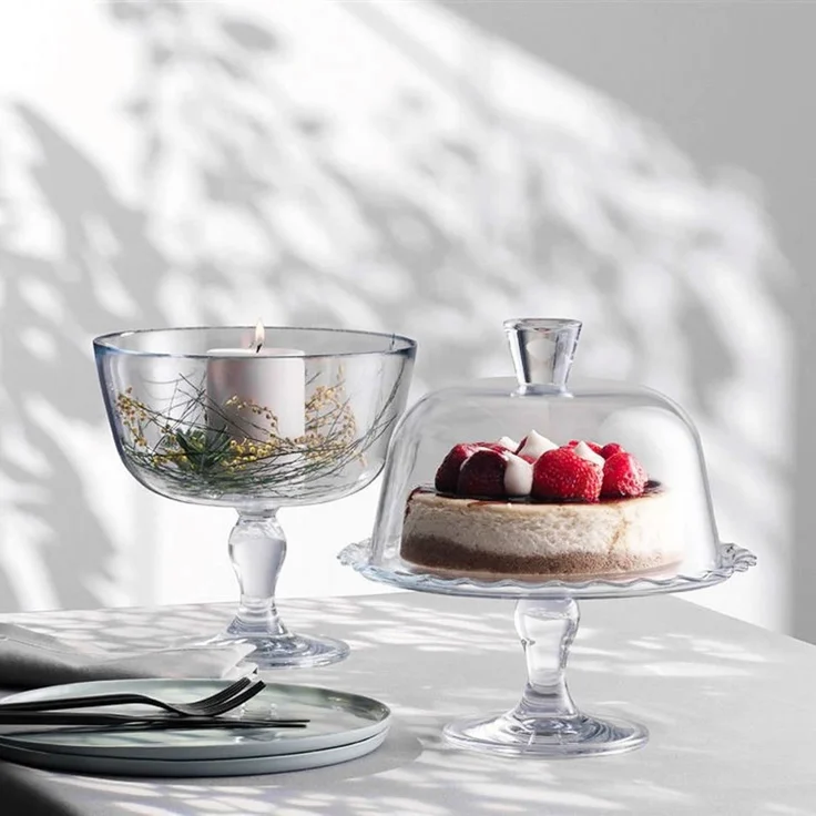 Pasabahce Petite Patisserie Servierplatte mit Glocke - 26,5 x 26 cm – Bild 5