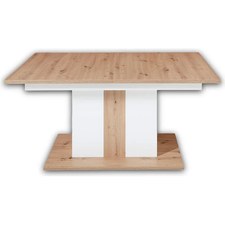 Esstisch MEDIANA Esszimmertisch Dinnertisch Küchentisch Tisch Eiche weiß ausziehbar 160-210cm