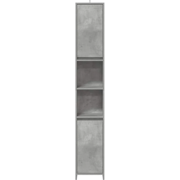 vidaXL 4-tlg. Badmöbel-Set Betongrau Holzwerkstoff 3324849 – Bild 4