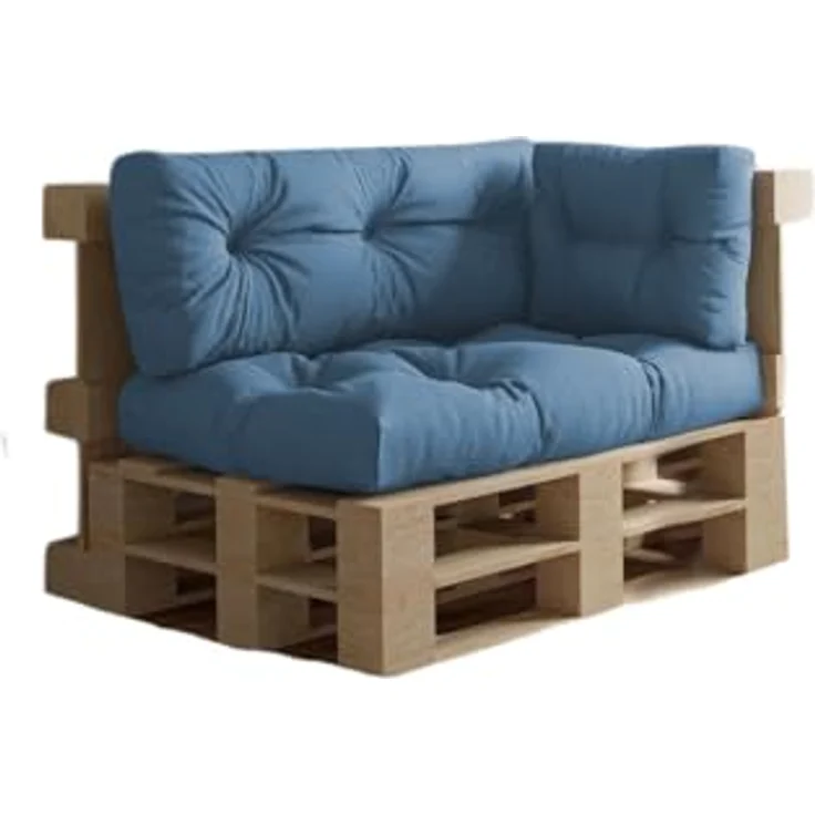 chilly pilley Palettenkissen Wasserdicht Palettenauflage Palettenpolster Palettenmöbel Gartenkissen Wasserfest Wasserabweisend viele Größen und Farben (3er Set Pastellblau) – Bild 2