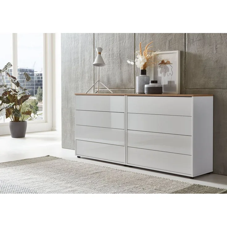 BMG Möbel Sideboard Mailand Set 1 (Kommode Schubladenkommode Anrichte), Made in Germany