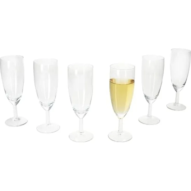 MamboCat Sektglas 6er Set Royal Sektgläser geeicht 0,1L Champagner-Glas Sektflöte, Glas