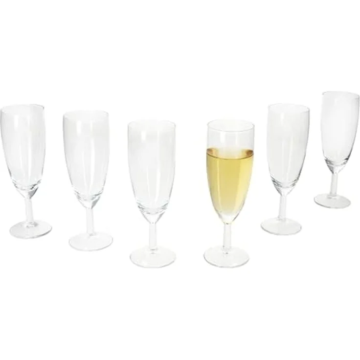 MamboCat Sektglas 6er Set Royal Sektgläser geeicht 0,1L Champagner-Glas Sektflöte, Glas – Bild 1