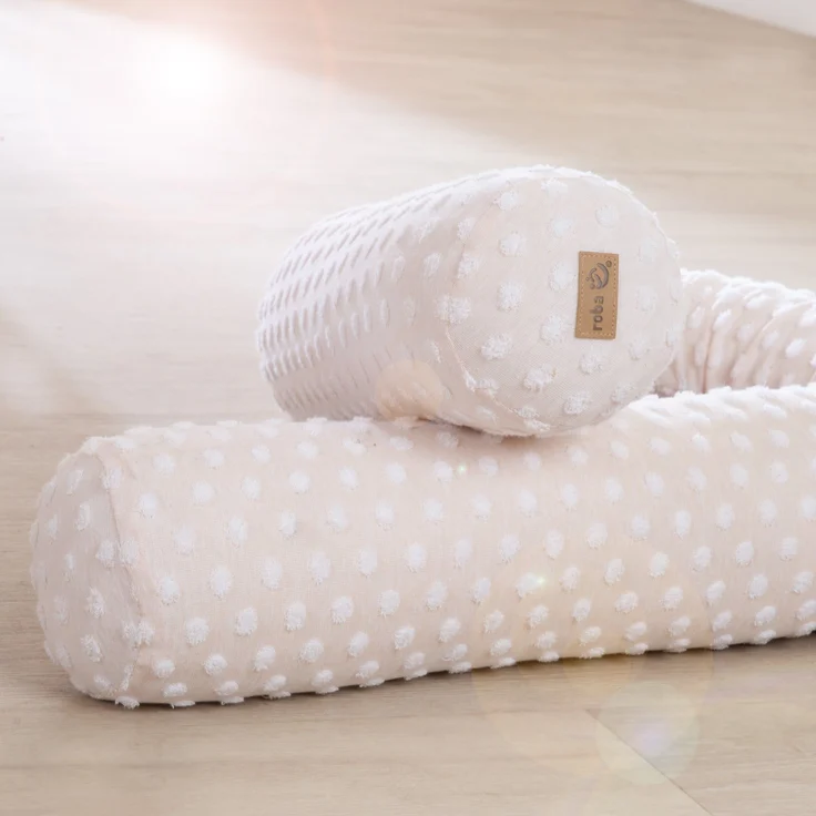 roba Bettschlange 'Frosty Almond' - 80% Baumwolle & 20% Polyester - Ø12cm - Beige – Bild 2