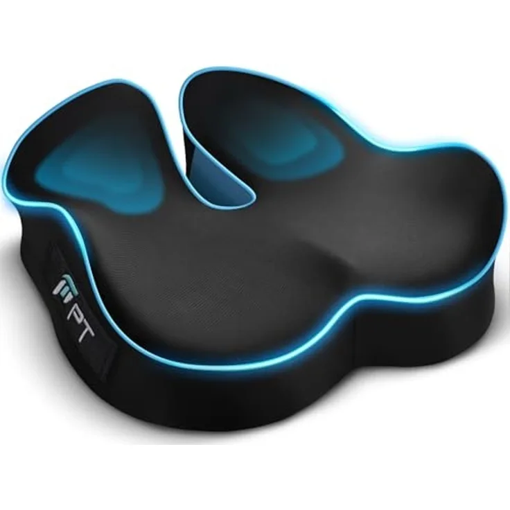 POPOLIC Sitzkissen Sitzkeilkissen für Bürostuhl & Autositz – Ergonomisch 46 x 38 x 10 cm