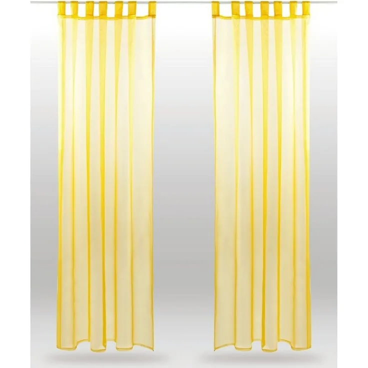 Bestlivings Vorhang (2 St), Schlaufen, transparent, Voile, Gardinenset "Transparent", 2 Schlaufenschals
