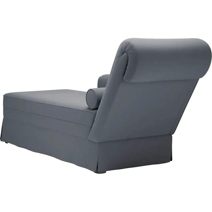 vidaXL Chaiselongue mit Nackenrolle Rechter Armlehne Dunkelgrau Samt 4009783 – Bild 5