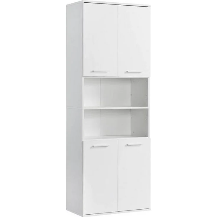 mokebo Hochschrank Der Kapitän (mit 5 Einlegeböden) hoher Badschrank oder Badezimmerschrank Weiß mit 65cm Breite – Bild 4