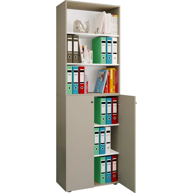 VCM Büroschrank Ulas 919151 Grau H. 220 x B. 70 x T. 40cm