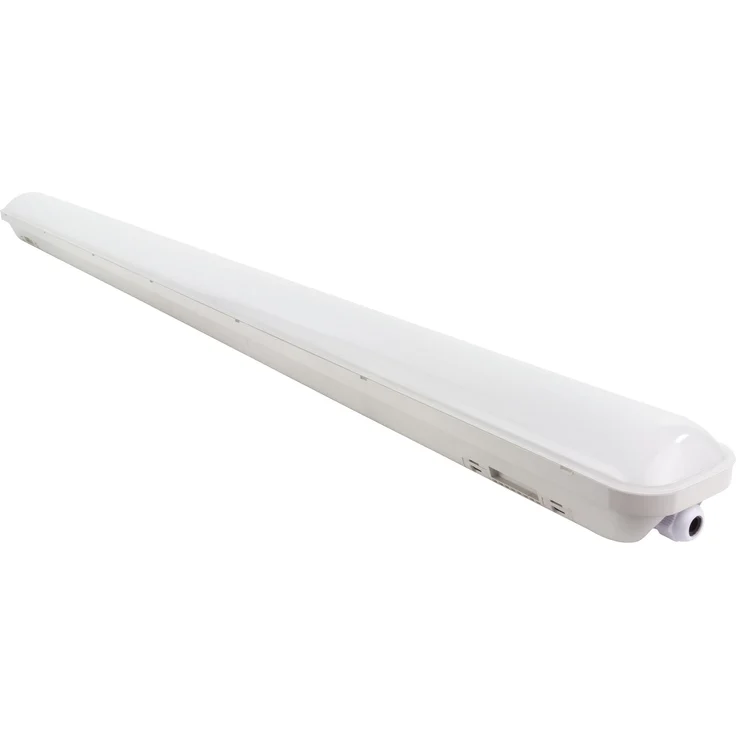 REV OMEGA Werkstattlampe, LED Feuchtraumleuchte, Aussenleuchte, 48W, 4200lm, IP65, 148 cm, 20. 000h, grau