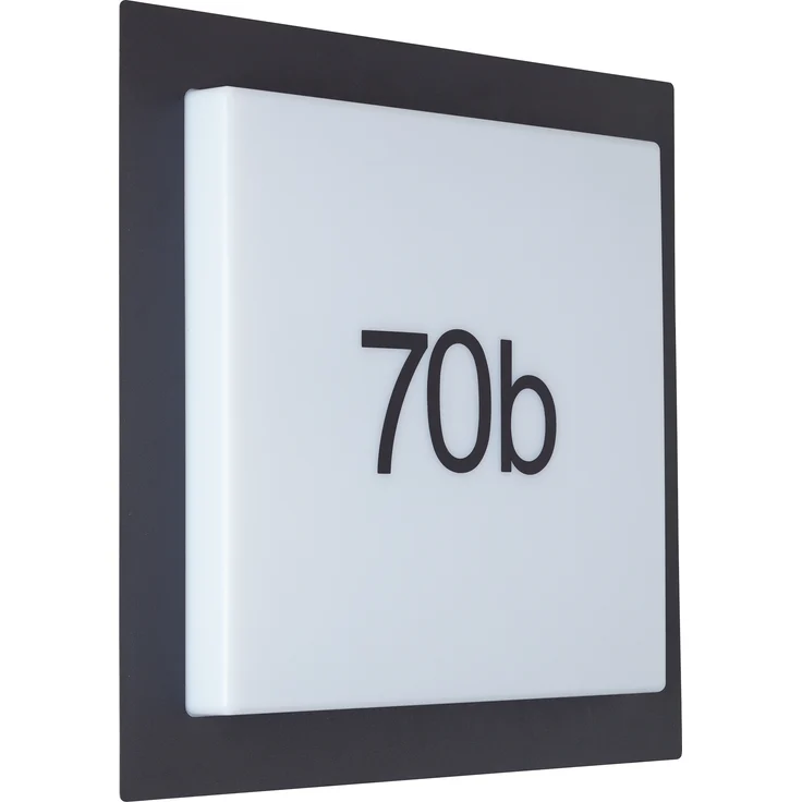 Brilliant LED Außen-Wandleuchte Sten LED Außenlampe, Hausnummern, 30x30 cm, 1600 lm, 3000 K, weiß/schwarz – Bild 2