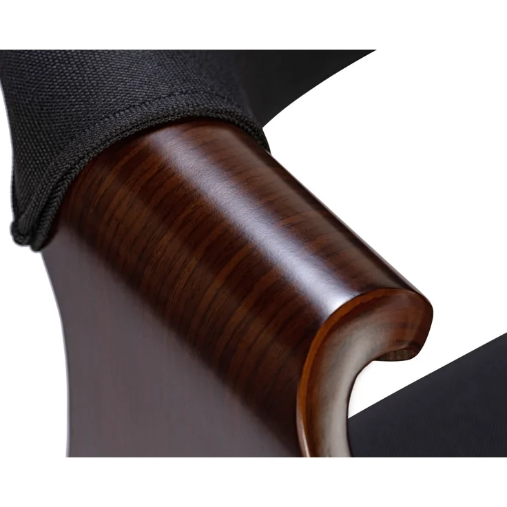 CLP 2er Set Esszimmerstuhl Foley mit Armlehne und Holzgestell,walnuss/schwarz Stoff – Bild 6