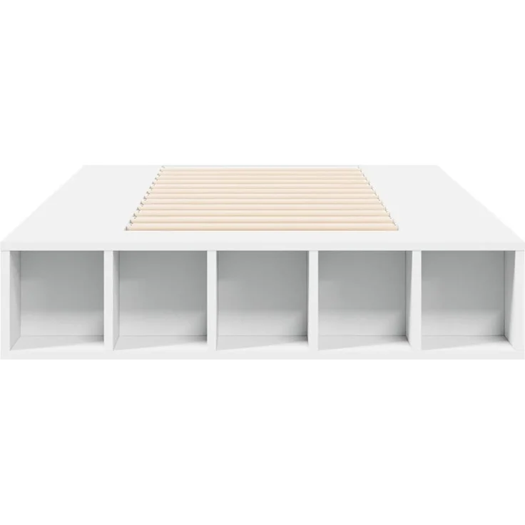 vidaXL Bettgestell Weiß 90x190 cm Holzwerkstoff 3280524 – Bild 4