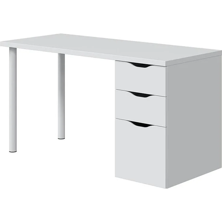 Schreibtisch >Athena< in Artik-Weiß - 138x74x60 (BxHxT) – Bild 1