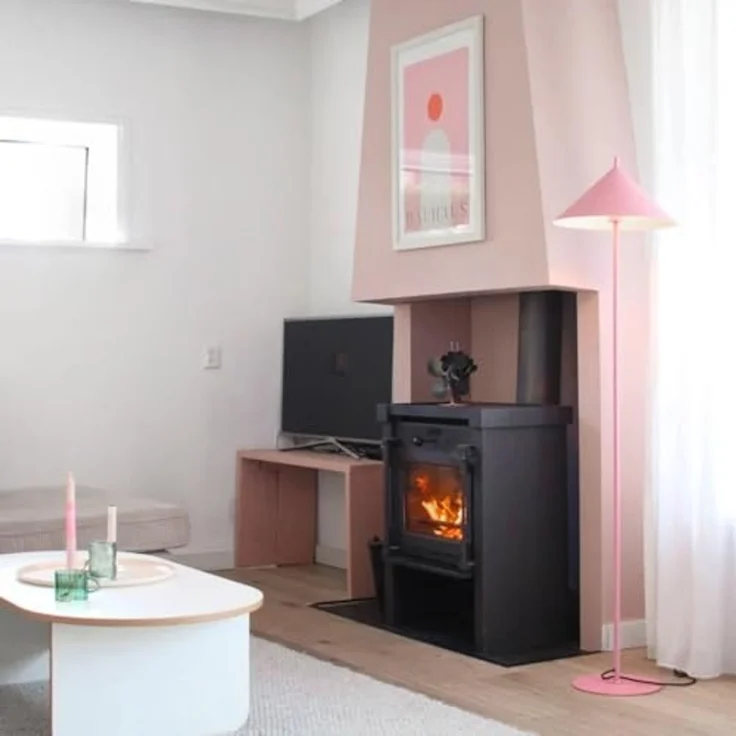 Qazqa Stehlampe Triangolo, ohne Leuchtmittel, E27, Rosa, Design, Stahl, 1-flammig – Bild 2