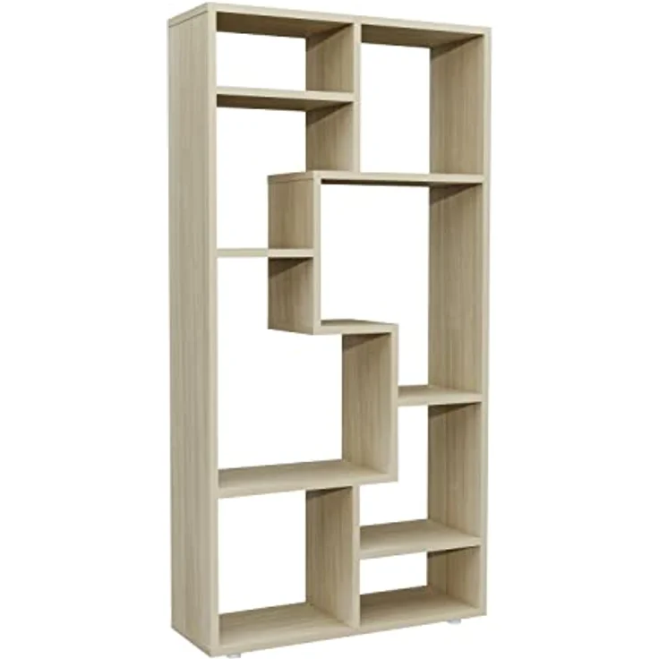 MID.YOU Mid.you Regal, Honigeiche, Holzwerkstoff, stehend, 58x116x20 cm für Wohnzimmer und Bücherregale – Bild 3