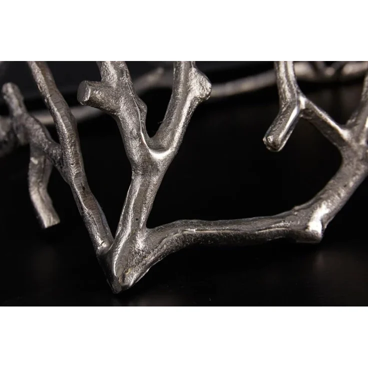 Stilvoller Kerzenständer CANDELA 60cm silber Aluminium Kerzenhalter – Bild 5
