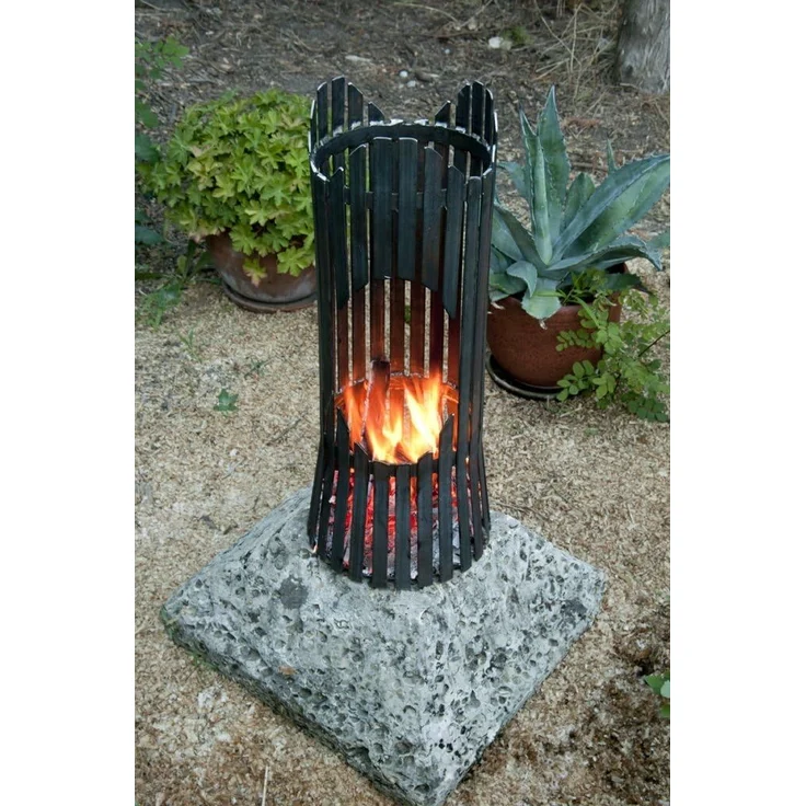 Feuersäule Albero Feuerkorb 80002 Feuerschale 60cm Metall Feuerstelle Säule – Bild 9