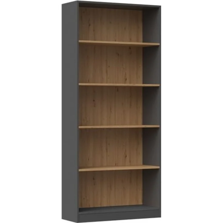 ibonto BÜCHERREGAL Laminierte HANDWERKLICHE EICHE Erhältlich in verschiedenen Größen (H 182 x T 30 x B 80 cm) – Bild 4