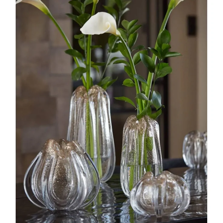 Dekovase Vase MURELA von Light & Living Blumenvase Ø21x30 cm Glas mit Glittersand – Bild 4