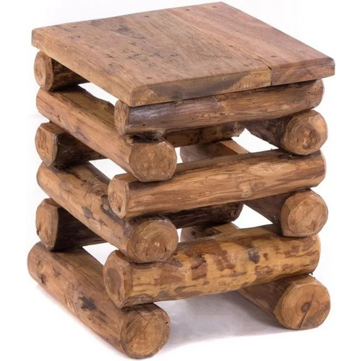 DESIGN DELIGHTS Hocker HOCKER "BLOCK 38", 30 x 30 x 39 cm (BxTxH), Altholz Holz massiv, Sitzhock – Bild 4
