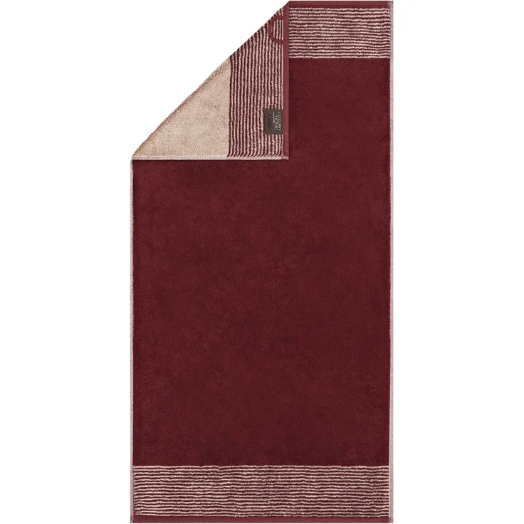 CAWÖ Handtuch Set, 10-tlg. - C Two-Tone, 2x Duschtuch, 4x Handtuch, 4x Gästetuch Bordeaux Set – Bild 3
