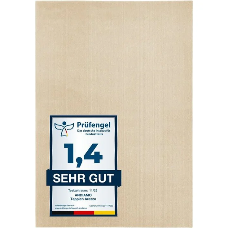Andiamo Badematte Arezzo, Höhe 16 mm, rutschhemmend beschichtet, fußbodenheizungsgeeignet, schnell trocknend, Polyester, quadratisch, Uni Farben, auch in rund und als 2er Set erhältlich – Bild 4