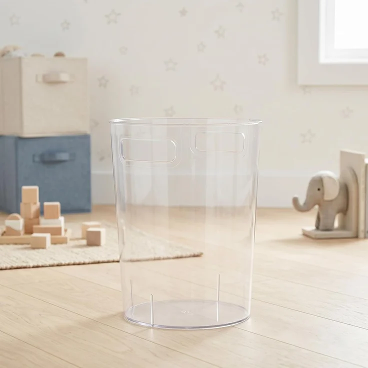 Sinoba Papierkorb 888 Transparent aus PET Mülleimer 27 cm 8 Liter | Smoke – Bild 8