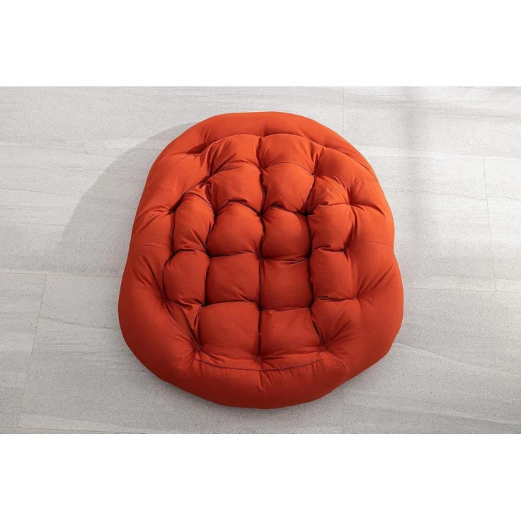 LVHOM Schaukelstuhl mit gepolstertem Kissen, Rattanstuhl mit Stahlrahmen, Lounge Sessel, Schaukelsessel, 1 St, für Balkon/Garten/Wohnzimmer/Schlafzimmer – Bild 6