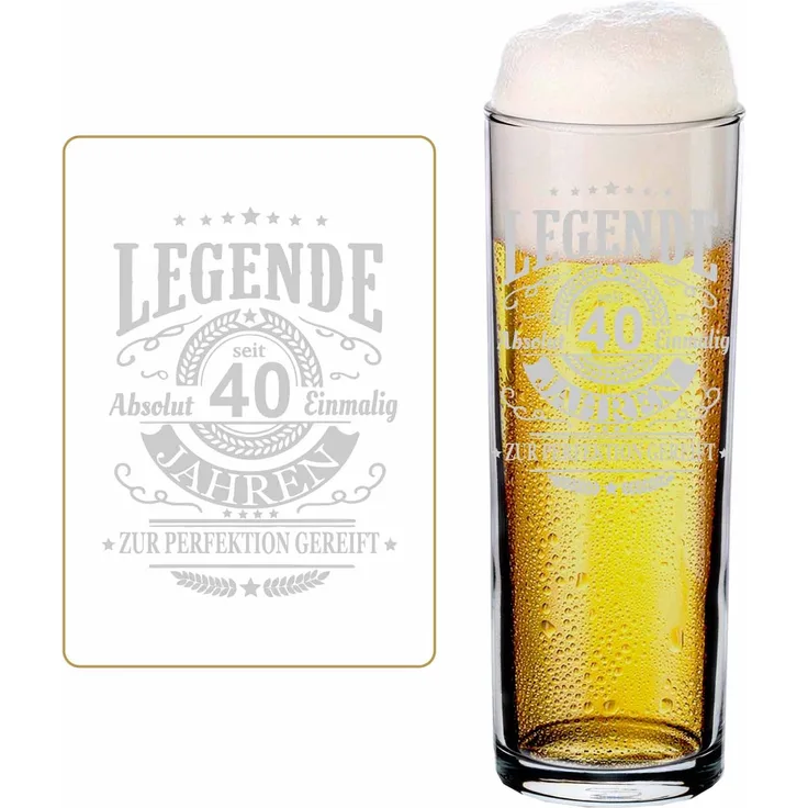 Luxentu Kölschglas Bierglas Kölner Stange 0,2l mit Eichung - Legende seit 40 Jahren