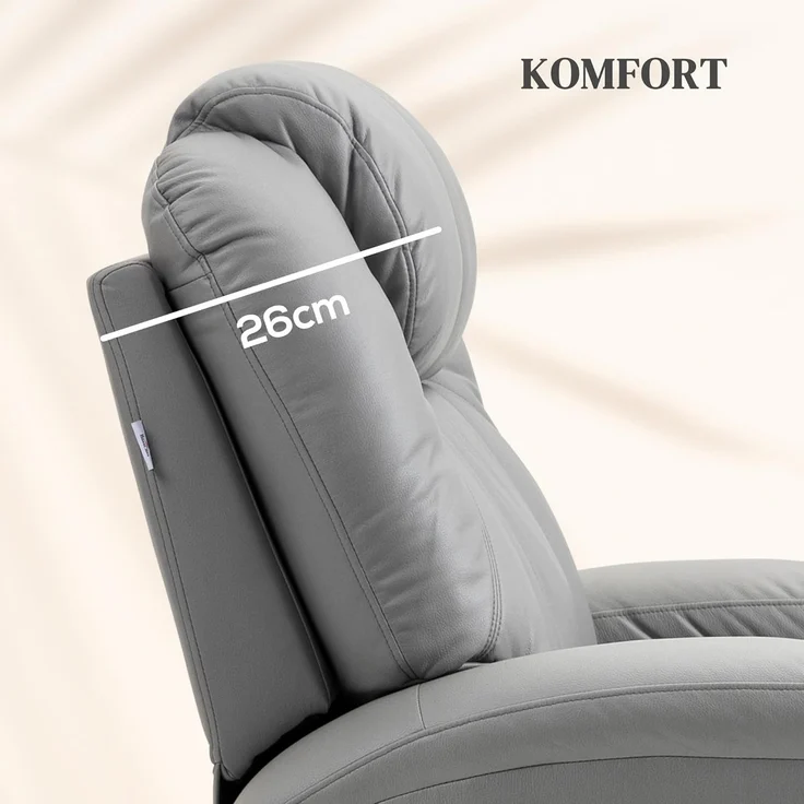 HOMCOM Massagesessel TV-Sessel Ruhesessel mit 8 Massagemodi (Relaxsessel, 1-St, Liegesessel), mit Fernbedienung – Bild 3