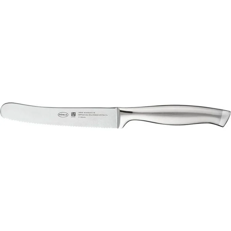 RÖSLE Frühstücksmesser Basic Line, Hochwertiges Buttermesser oder Brotzeitmesser zum Schneiden und Bestreichen von Brötchen oder Brot, Klingenspezialstahl, Edelstahl 18/10, ergonomischer Griff – Bild 2