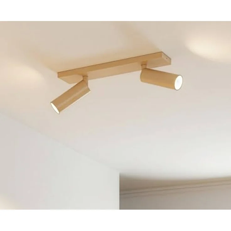 Arcchio Strahler Brinja Slim, 2-flammige Deckenlampe in Braun aus Aluminium mit GU10 Leuchtmitteln, moderne Flurleuchte – Bild 2