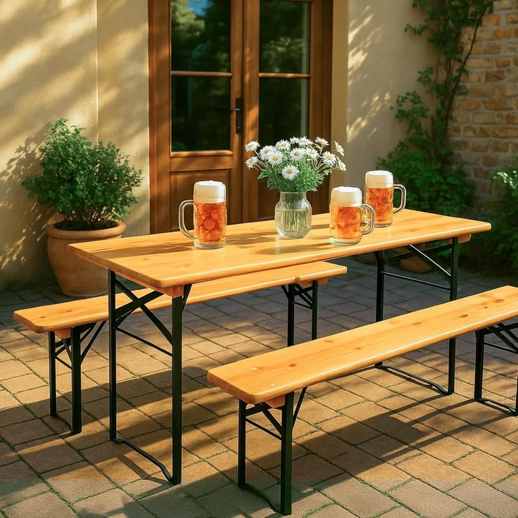 Stagecaptain Gartentisch "Hirschgarten" Bierzelttisch 177 cm (2-St), ebenso kann auch als Esstisch, Campingtisch, Klapptisch dienen – Bild 2