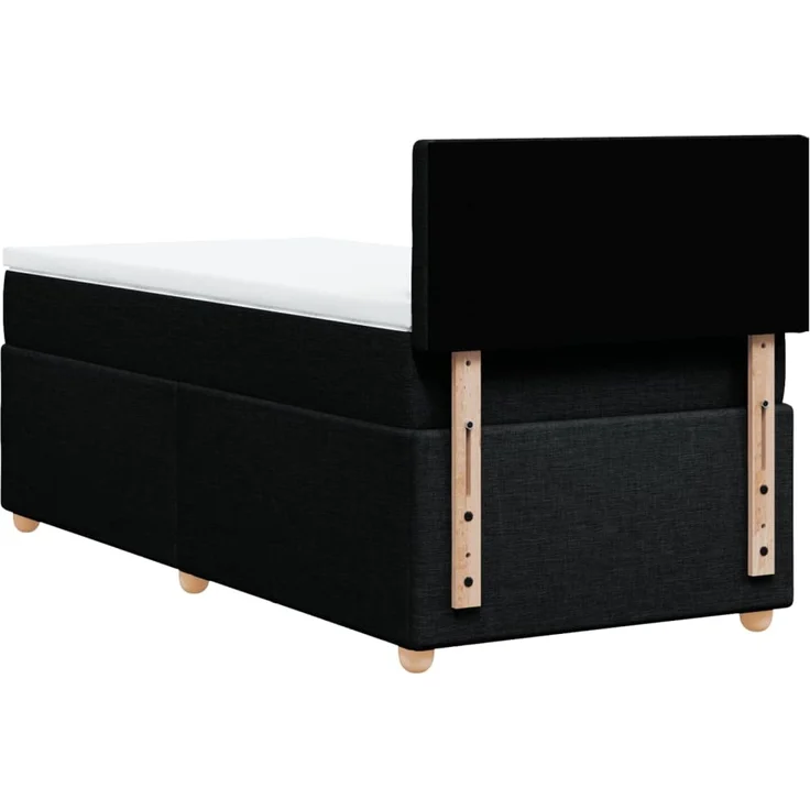 vidaXL Boxspringbett mit Matratze Schwarz 80x200 cm Stoff 3288823 – Bild 8