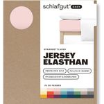 Schlafgut Spannbettlaken EASY JERSEY ELASTHAN Bettlaken, 170 g/m², 95% Baumwolle, 5% Elasthan, Jersey, Gummizug: rundum, (1 Stück), Spannbettlaken bis 30 cm Höhe, bügelfrei, pflegeleicht, perfekter Sitz