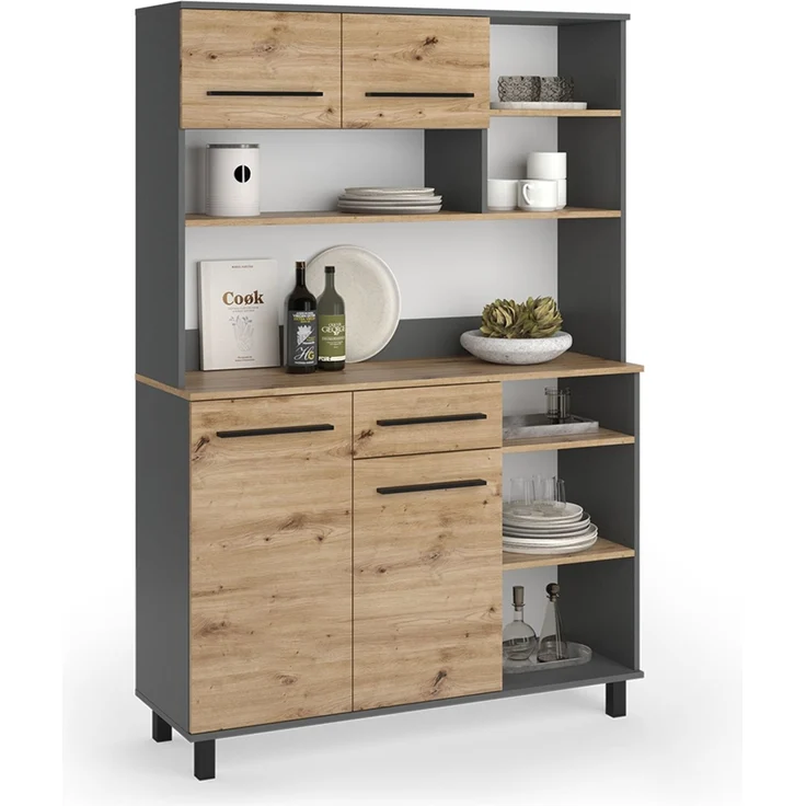 Küchenbuffet Pure Artisan-Eiche/Anthrazit 120.2 x 177 cm Vicco – Bild 5