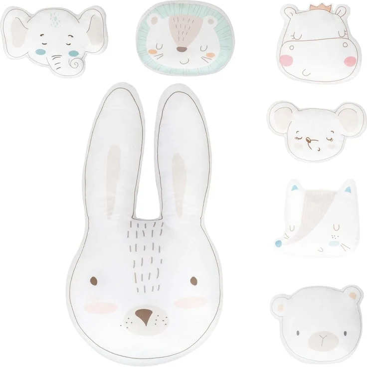 Kikkaboo Babykissen Plüschtier, Kuschelkissen, Figurenkissen, ab Geburt beige – Bild 1