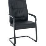 CLP Besucherstuhl XL Anubis mit Armlehne,schwarz/schwarz